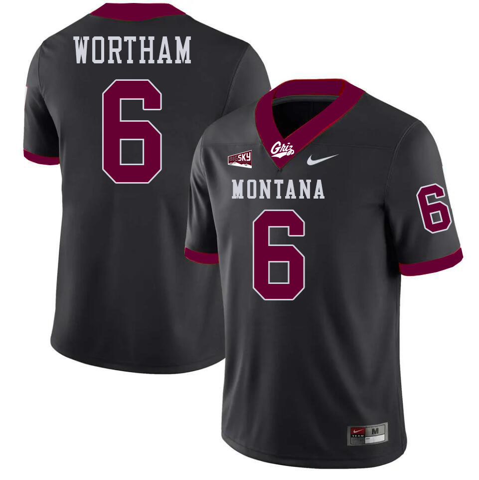 Michael Wortham Montana Jersey,University Of Montana Grizzlies #6 Michael Wortham Jersey Stitched-Bl